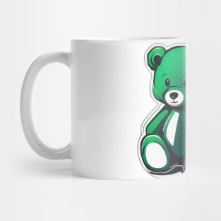 Charming Green Teddy Bear Illustration No. 619 Mug